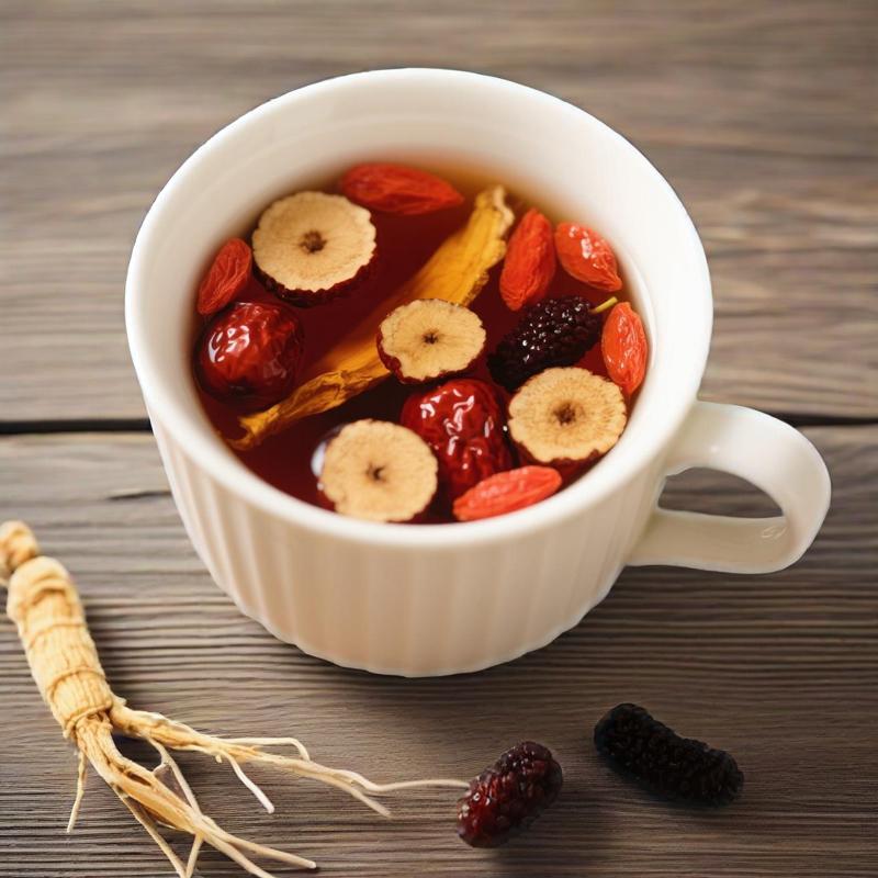 Kidney Tea Formula Ginseng Five Treasure Tea Combinationof Natural Tea for Men's Health and Vitality - BeverageKidneys & Liver Health Tea -Premium Ginseng Kidney FiveTreasure Tea